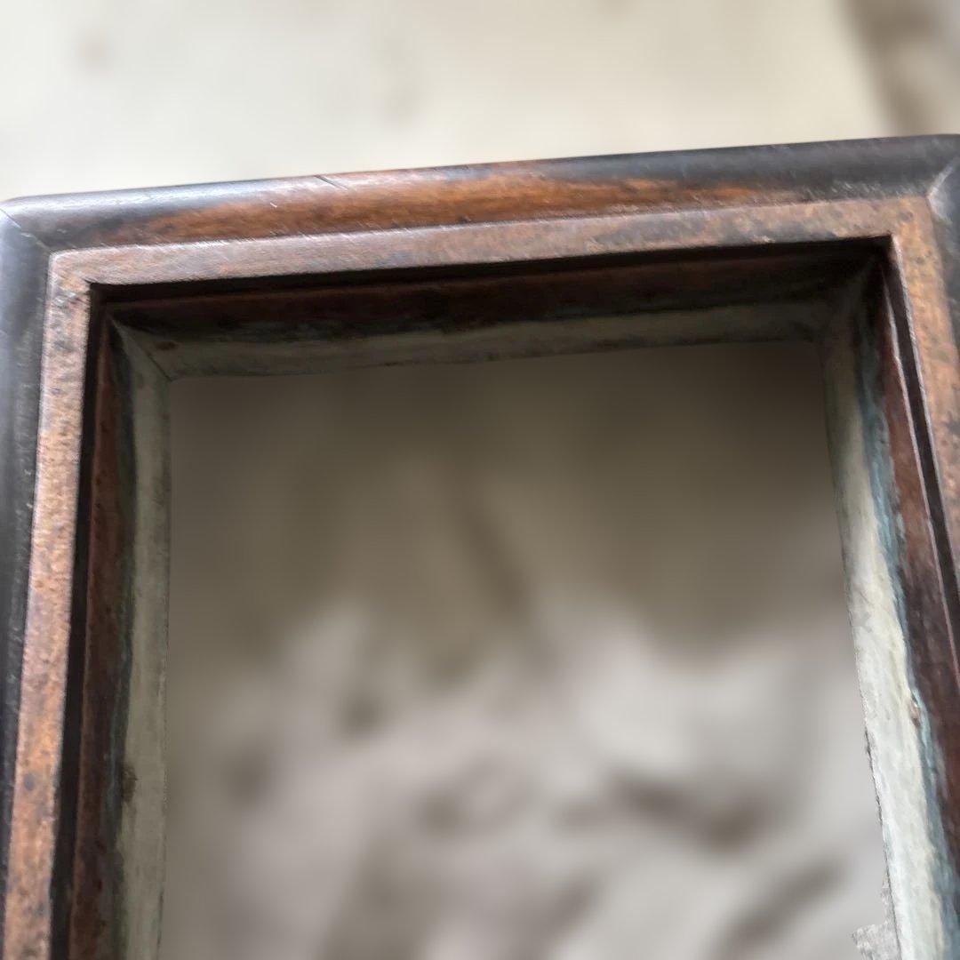 最終処分特価コンパクトな長火鉢　上品煎茶用ミニ灰付き素敵な木の雰囲気茶道具状態良