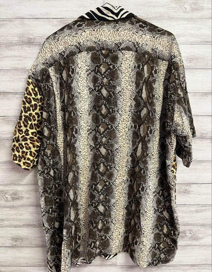 林*男様 クレイジーカラー☆柄アロハシャツ☆東洋エンタープライズ☆豹柄レオパード