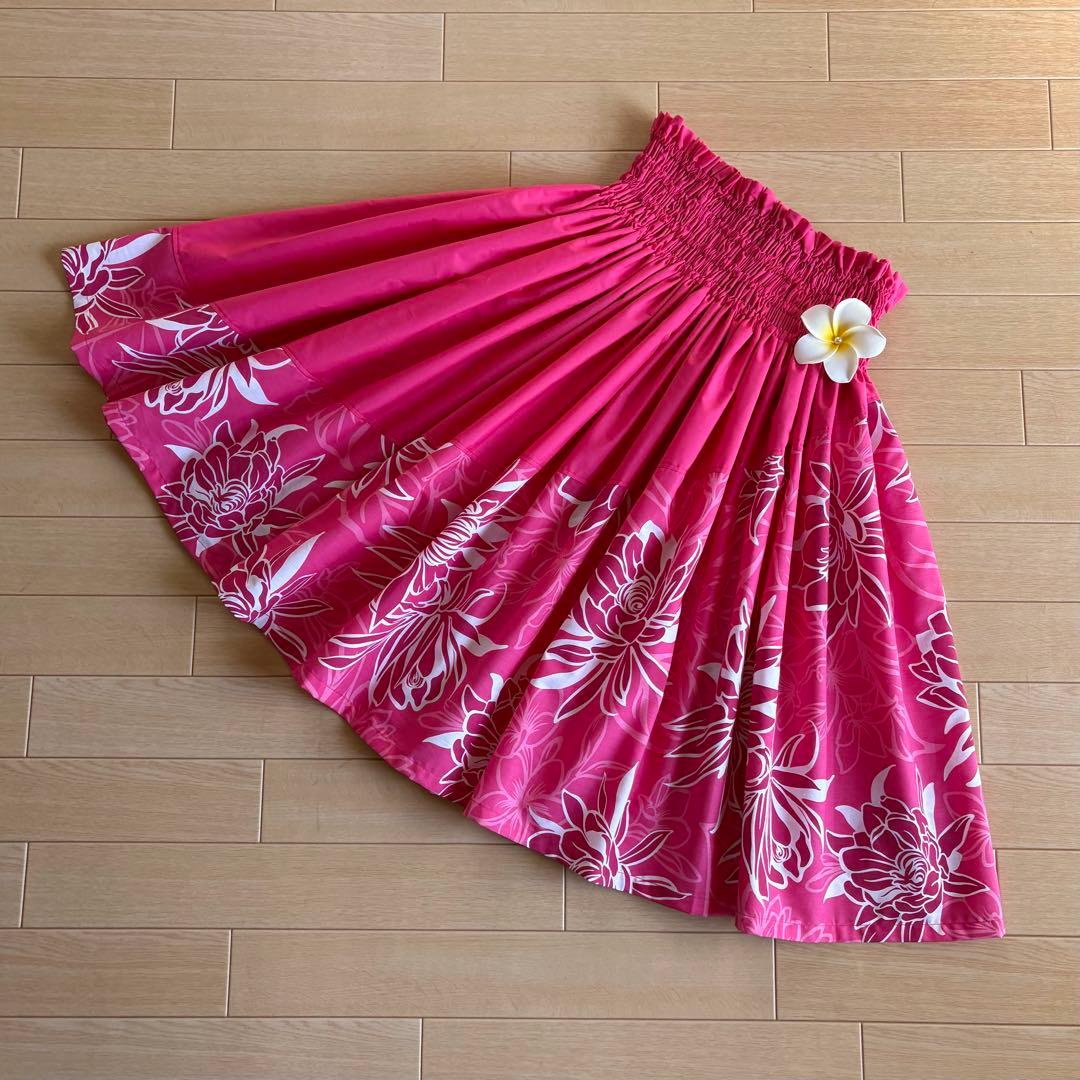 ハナちゃん様ご確認用☆フラダンス☆切り替えパウスカート☆ディープピンク