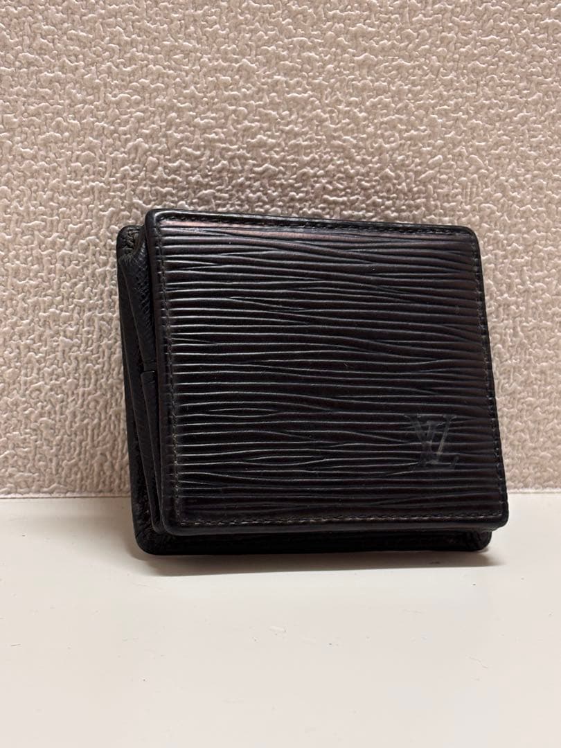 ルイヴィトン　ポルトモネ・ボワット　ケース　黒　エピ M63692