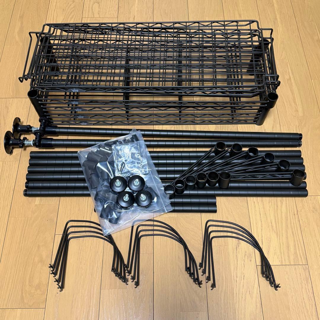 ドウシシャ ルミナスノワール 突っ張りラック 幅75cm NO76-7T