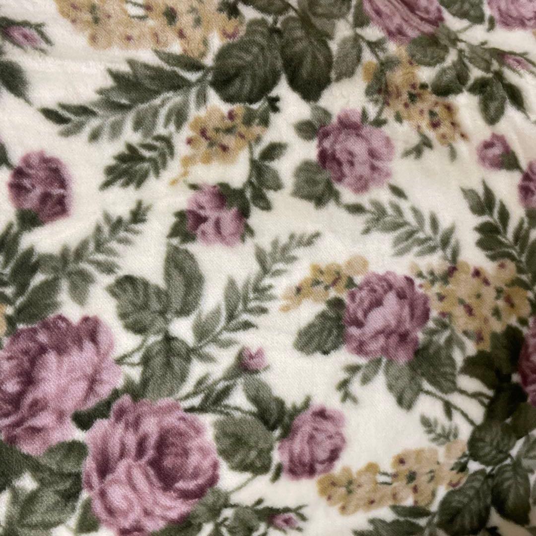 新品　日本製　アクリル　花柄　毛布　シングルサイズ180x230cm