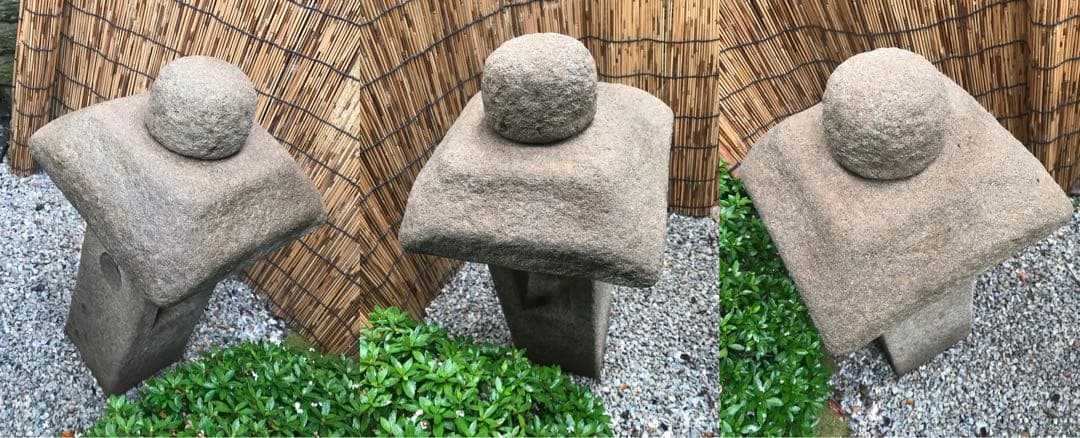 【天然石・茶庭石灯篭・坪庭灯篭・箱庭灯篭】庭石オブジェ造園ガーデニング飾り石苔石