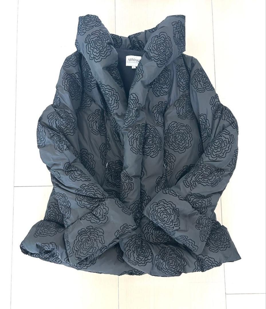★美品★【ARMANI COLLEZIONI】花柄ダウンジャケット 42
