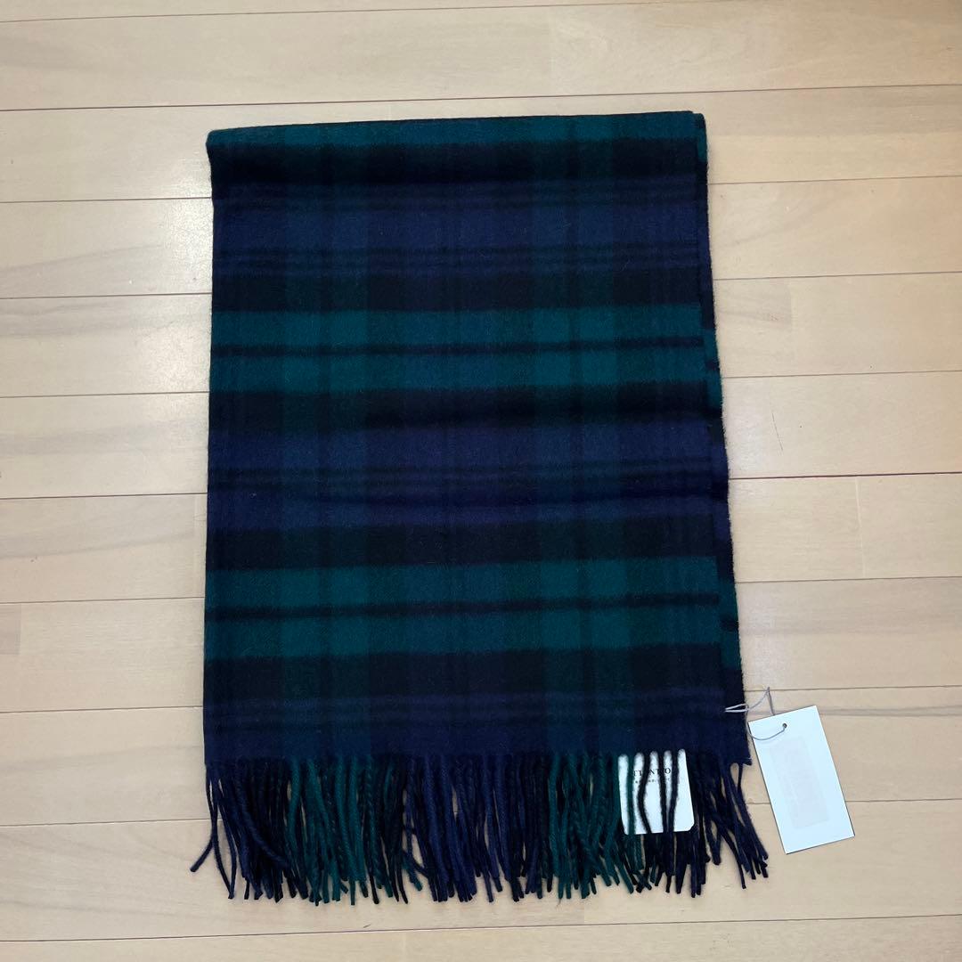 【新品、未使用、タグ付き】ジョンストンズ、カシミヤ100%大判ストール