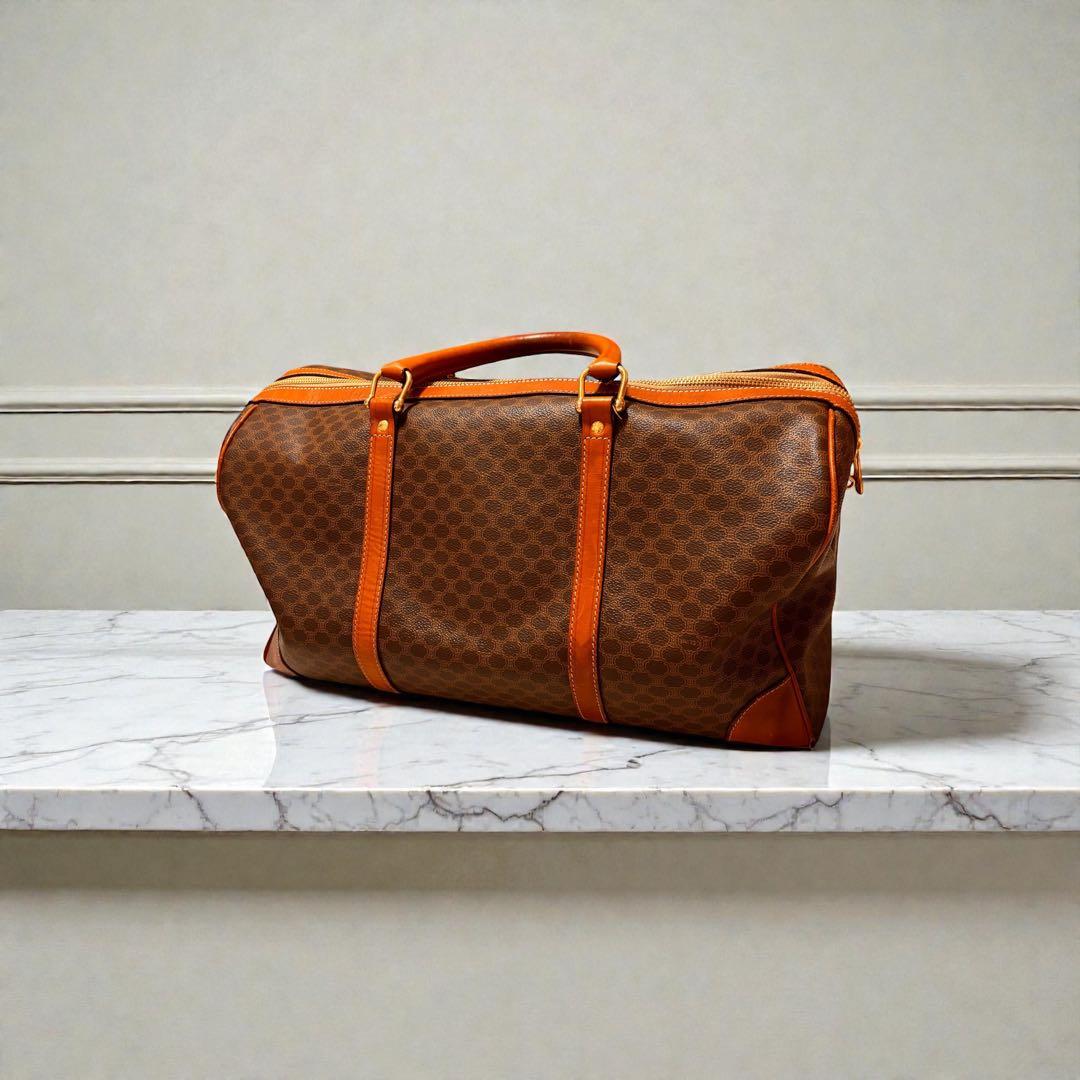 CELINE ボストンバッグ ブラウン/オレンジ