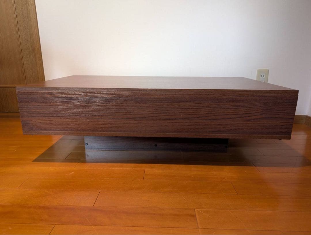 ■送料込■ニトリ 両サイド引き出し付きセンターテーブル ブラウン ローテーブル