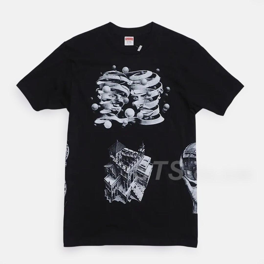 Supreme M.C. Escher Collage Tee ブラック L