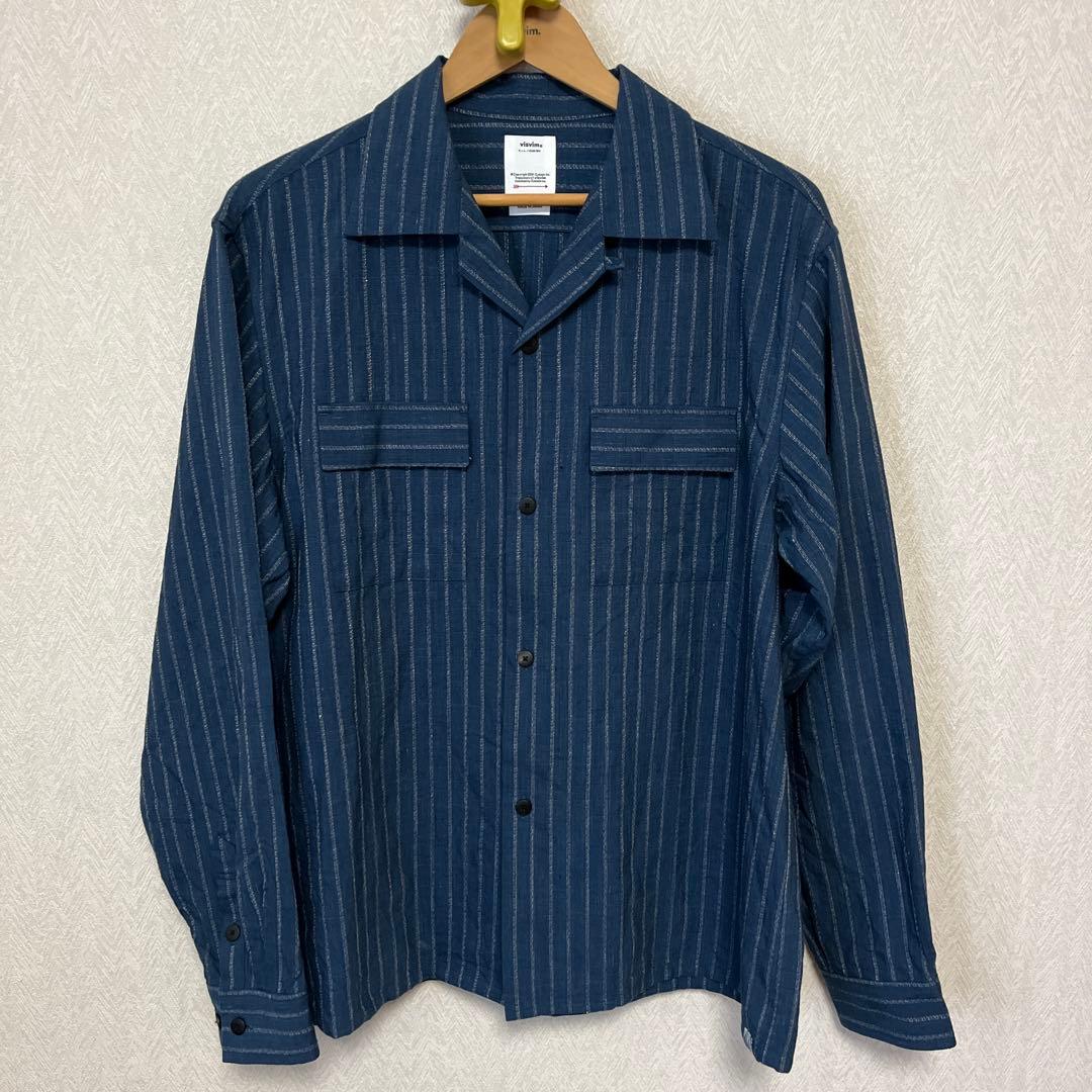 トップス visvim keesey shirts stripe 3 navy 25aw
