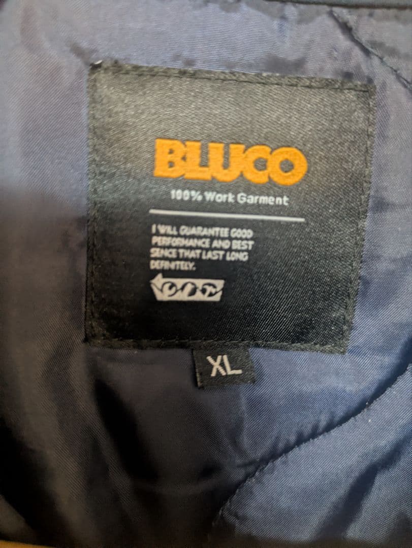 ブルコ BLUCO XL ネイビー キルティングコーチジャケット
