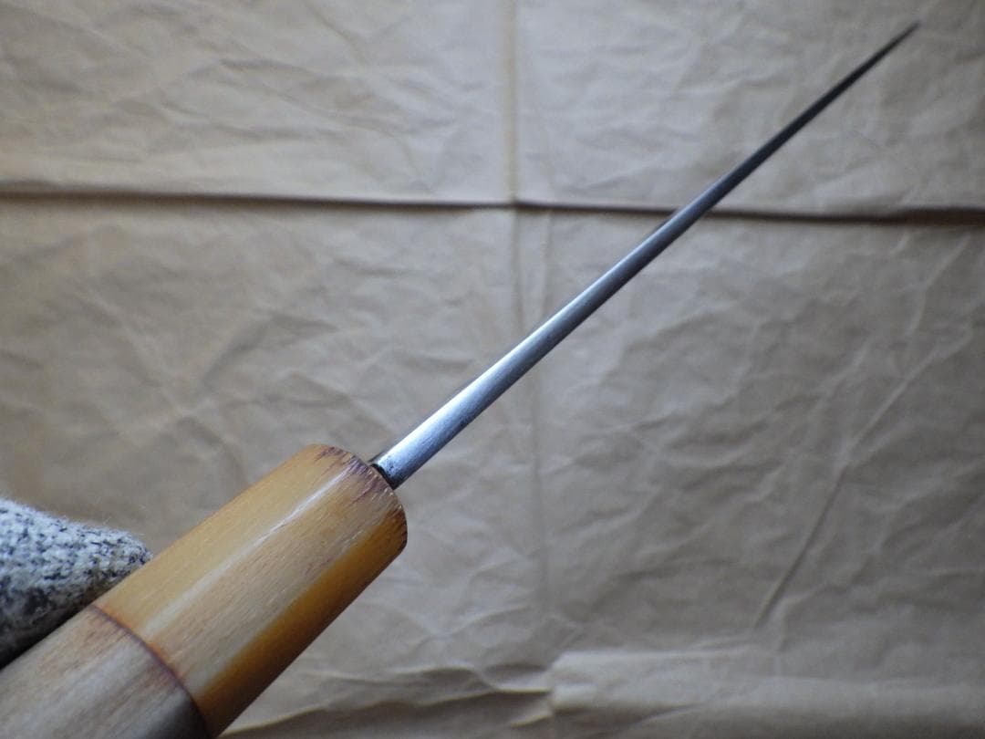 國行/墨流し柳刃刺身包丁刃渡320ｍｍマチ★青鋼紋鍛錬八角柄★入手困難