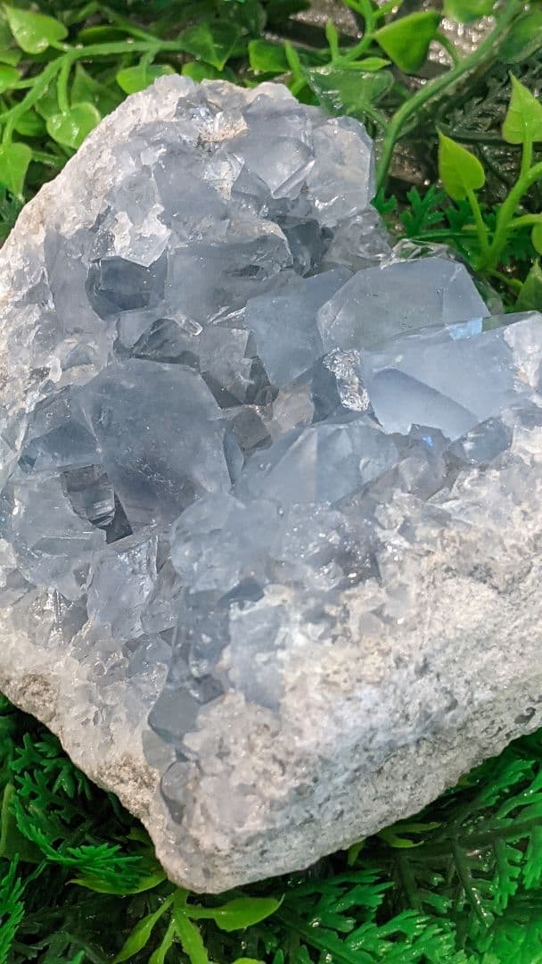 癒やしの光　セレスタイト原石　マダガスカル産　クラスター