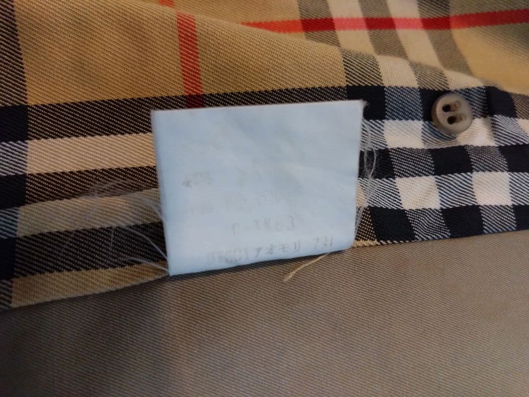 バーバリーズ　ノバチェック　トレンチコート　白タグ　ビンテージ