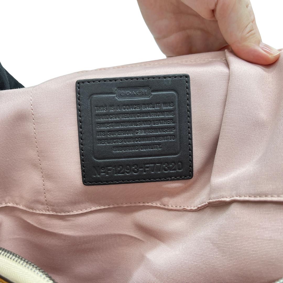 COACH シグネチャー柄 ボストンバッグ ブラウン×キャメル 大容量