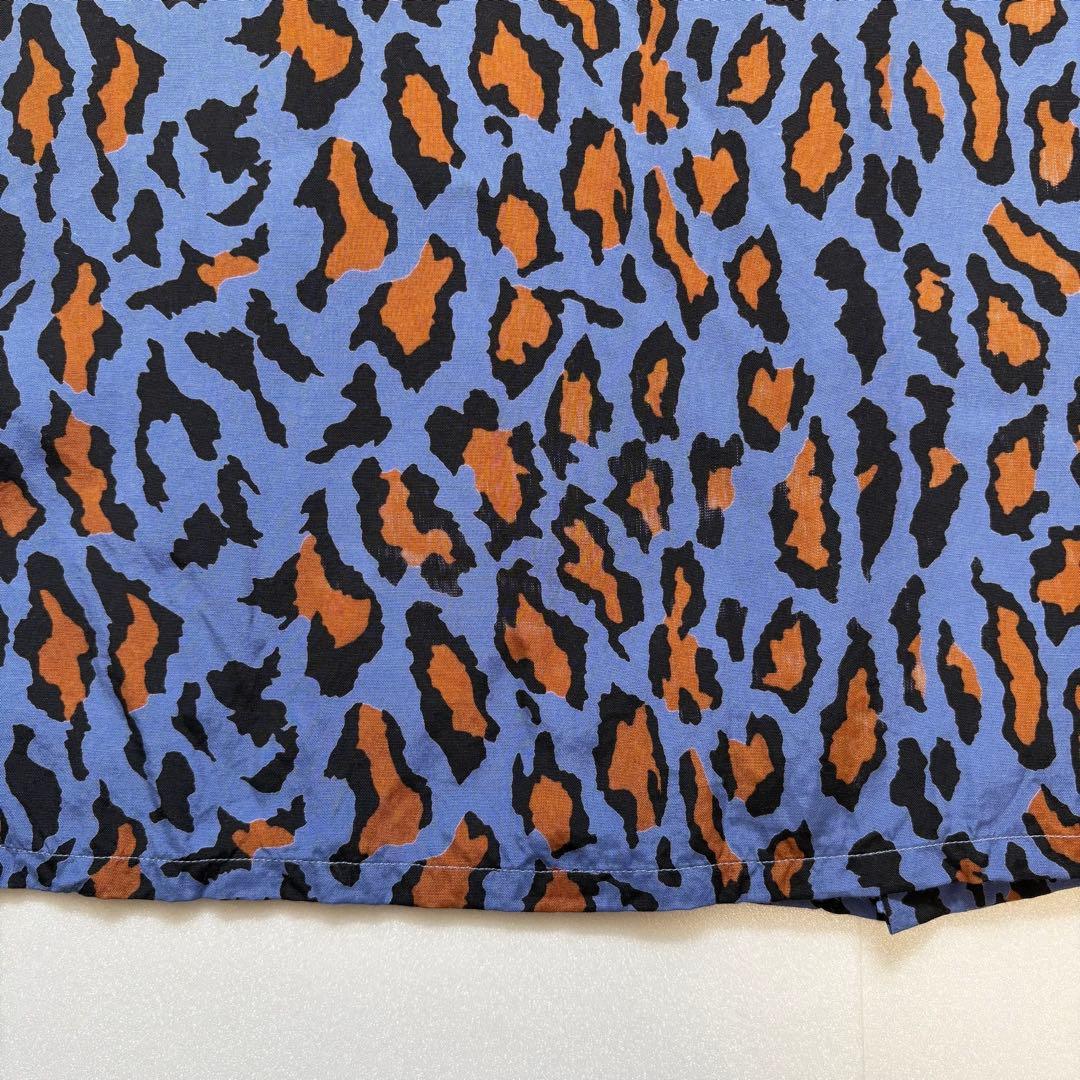 ワコマリア　レオパード柄長袖シャツ　レーヨン　ヒョウ柄　総柄