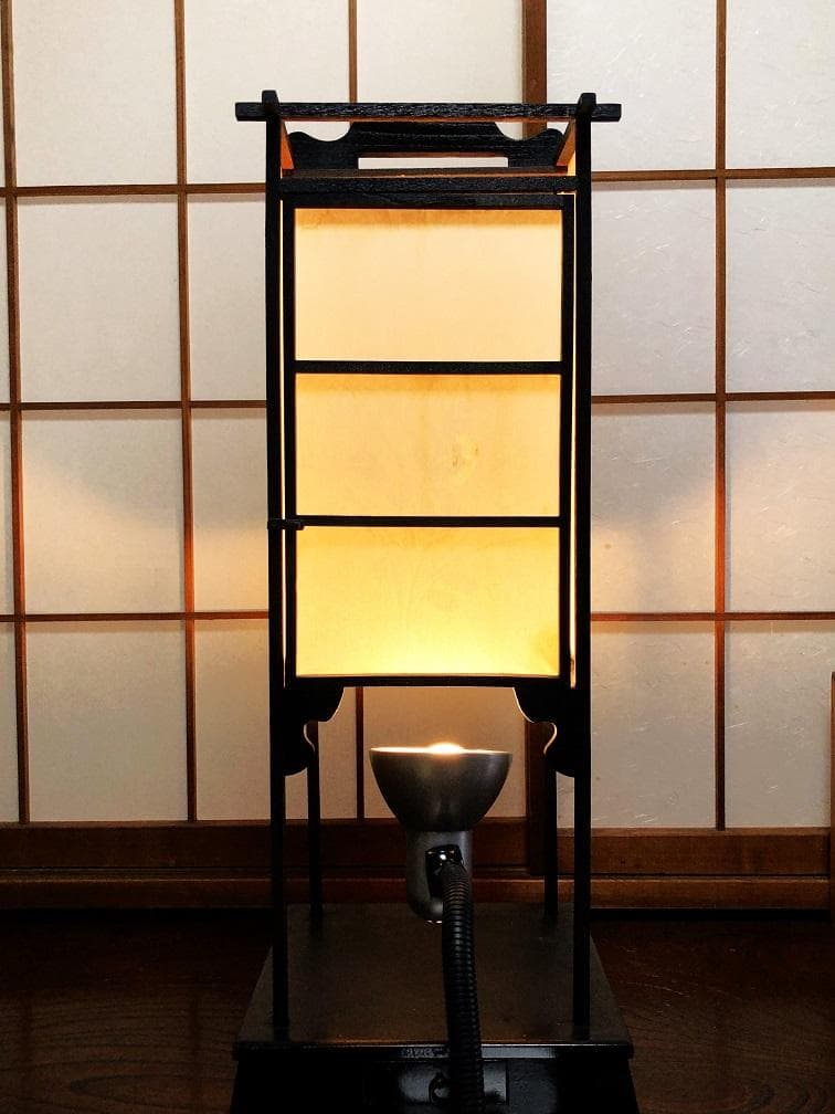 【 骨董行灯 】　蔵出品　全高80.5ｃｍ