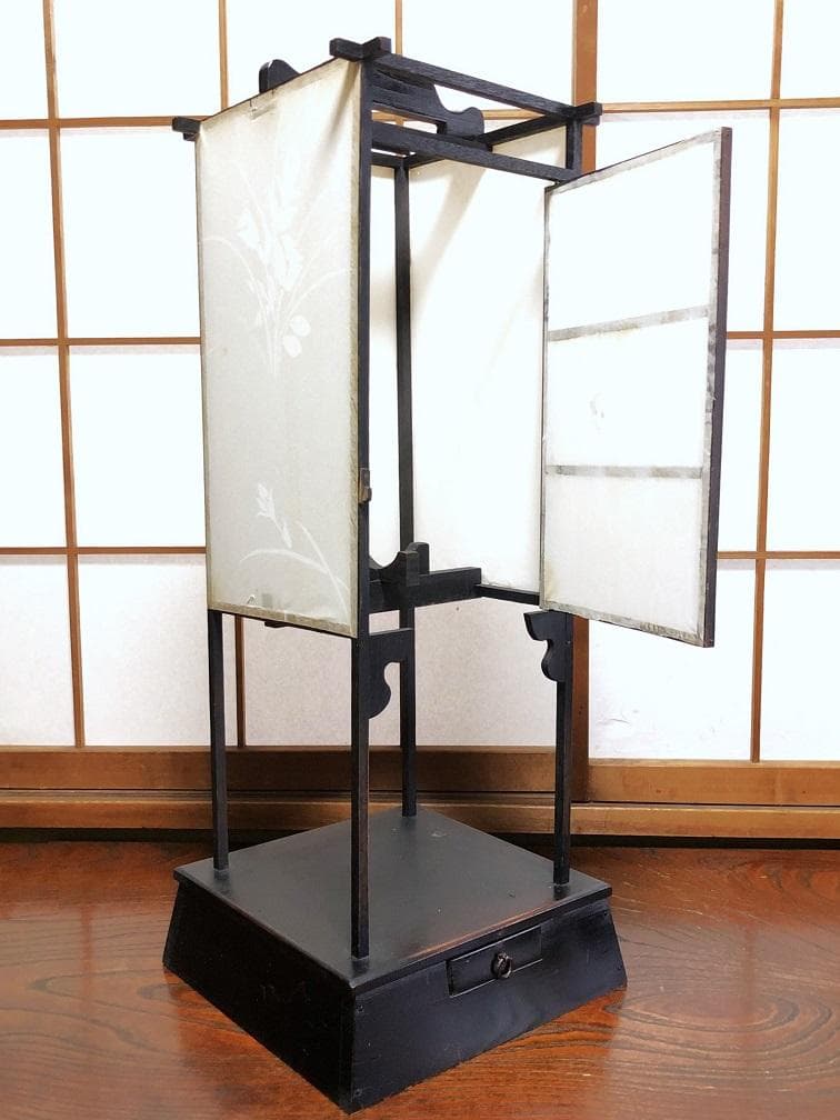 【 骨董行灯 】　蔵出品　全高80.5ｃｍ