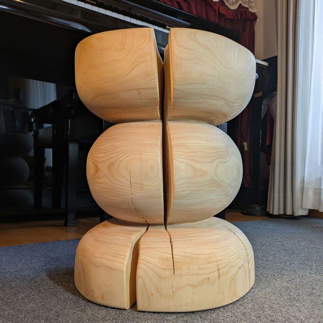 檜　切り株　丸太　椅子　スツール　 テーブル　高さ約41㎝