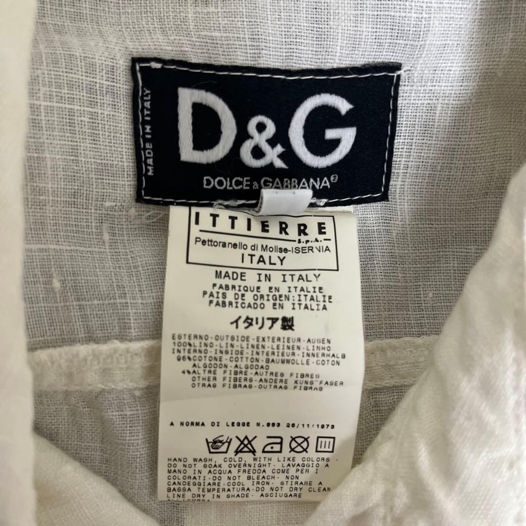 D&G ドルチェ&ガッバーナ リネン シャツジャケット イタリア製 M