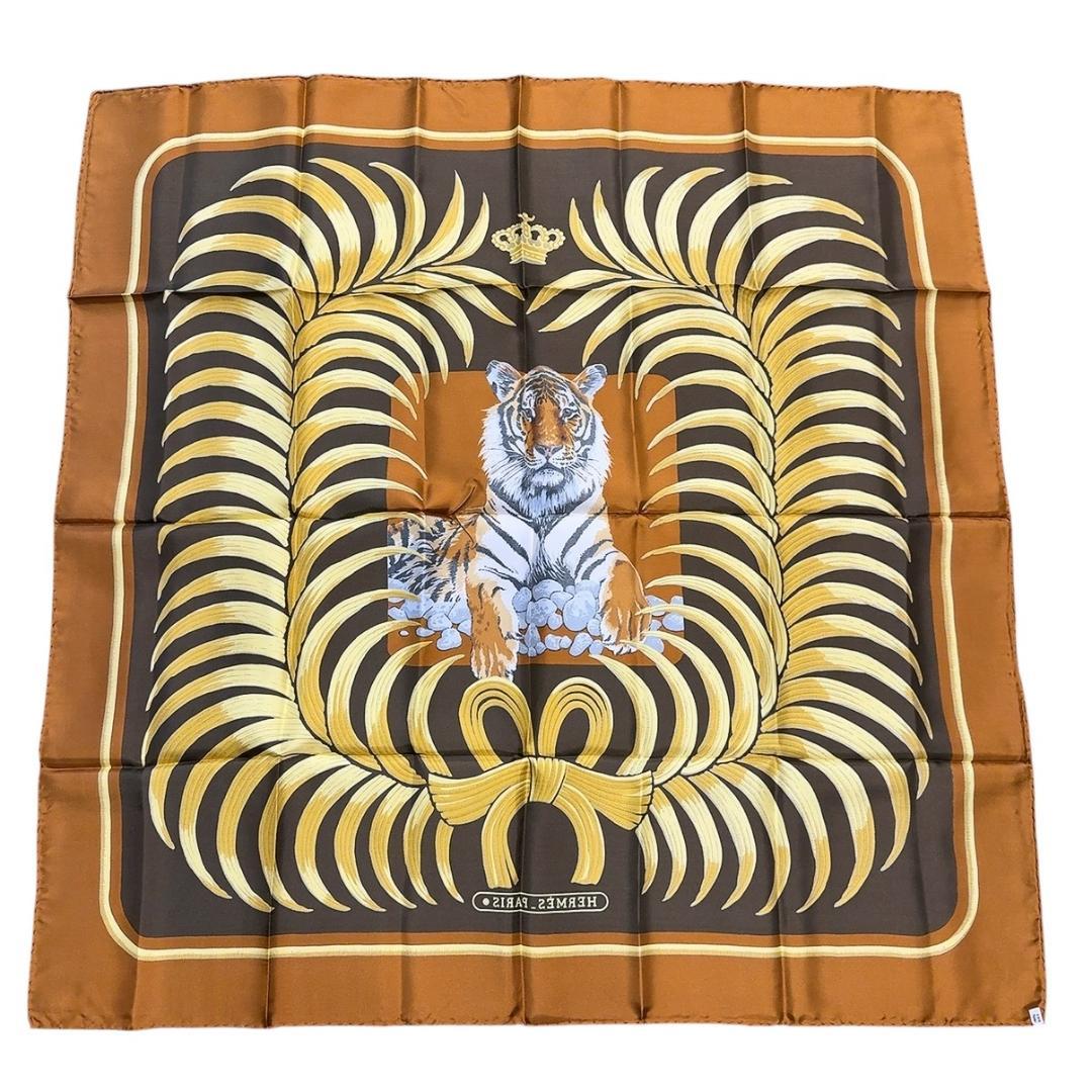 ◇エルメス◇シルク/カレ90/Tigre /王者の虎/スカーフ/タグ付