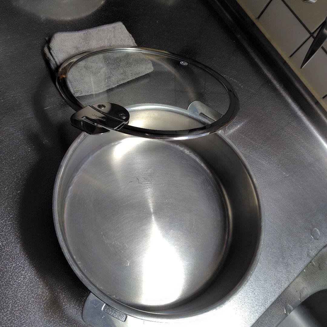 CRISTEL ステンレス鍋 取っ手付き