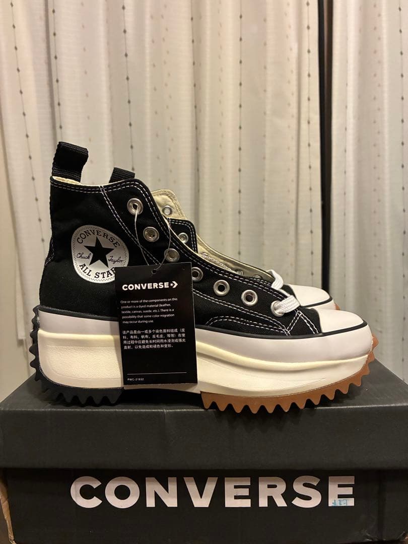 CONVERSE ランスターハイク　ブラック　ハイカット　厚底