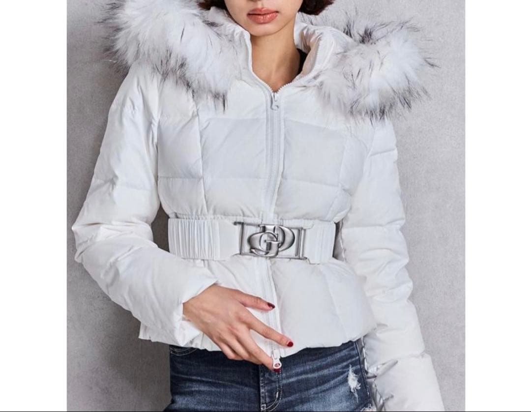 即日発送！GYDA GDベルト付きショートダウンコート　ホワイト　未開封