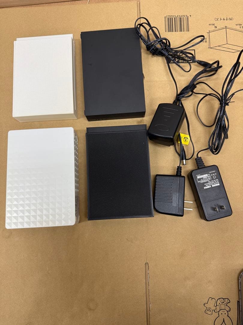 「外付けHDD 4台まとめ売り｜Seagate・I-O DATA.ジャンク