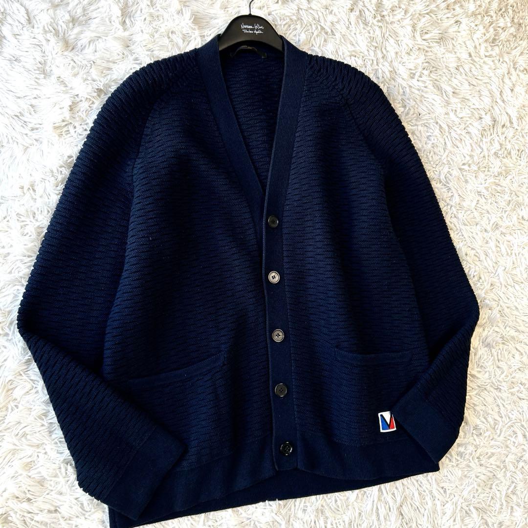 ルイヴィトン LOUIS VUITTON ニット カーディガン Vロゴ ネイビー