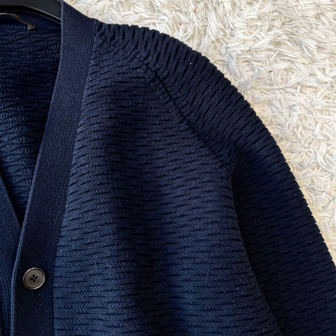 ルイヴィトン LOUIS VUITTON ニット カーディガン Vロゴ ネイビー