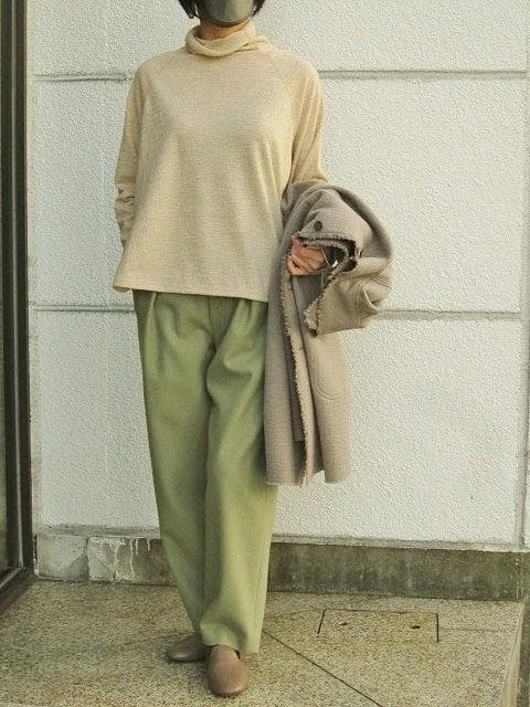 ババグーリ☆21年冬☆アルパカウールワイドPOクシュ襟ニット☆ベージュ☆美品です