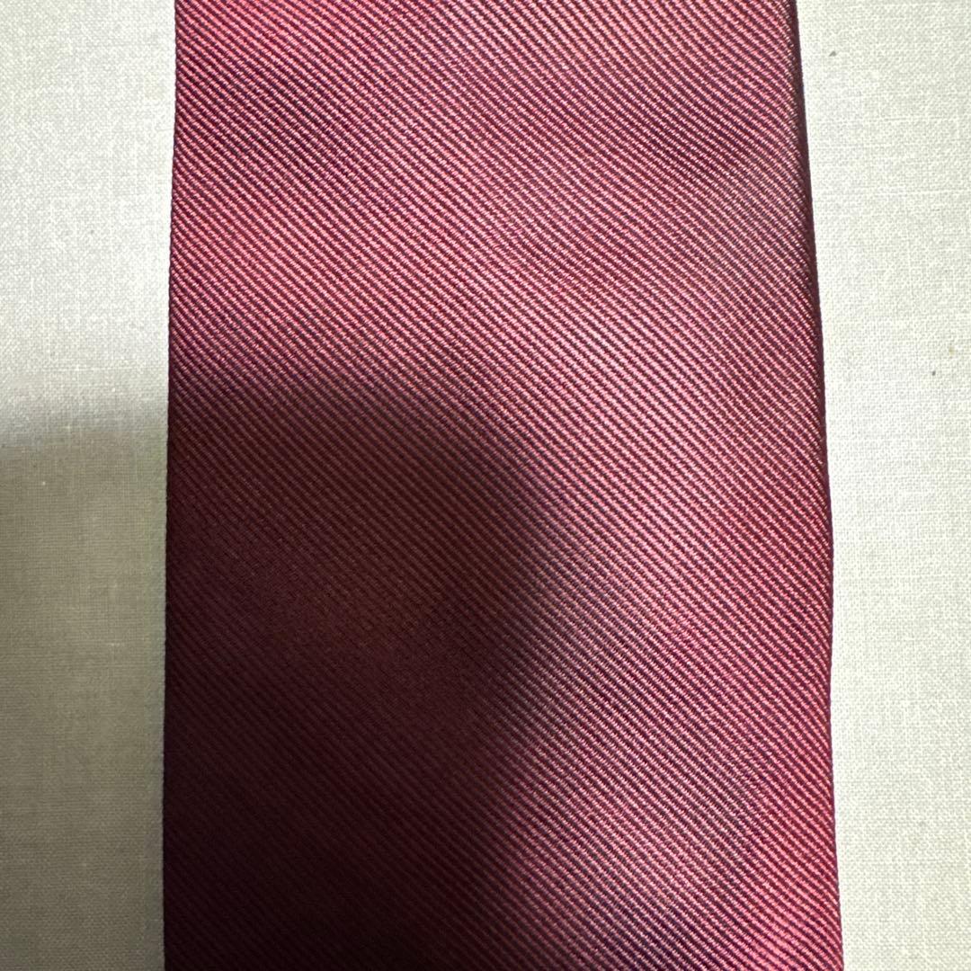 ジョンコンフォート レップソリッドタイ（ワインレッド無地）