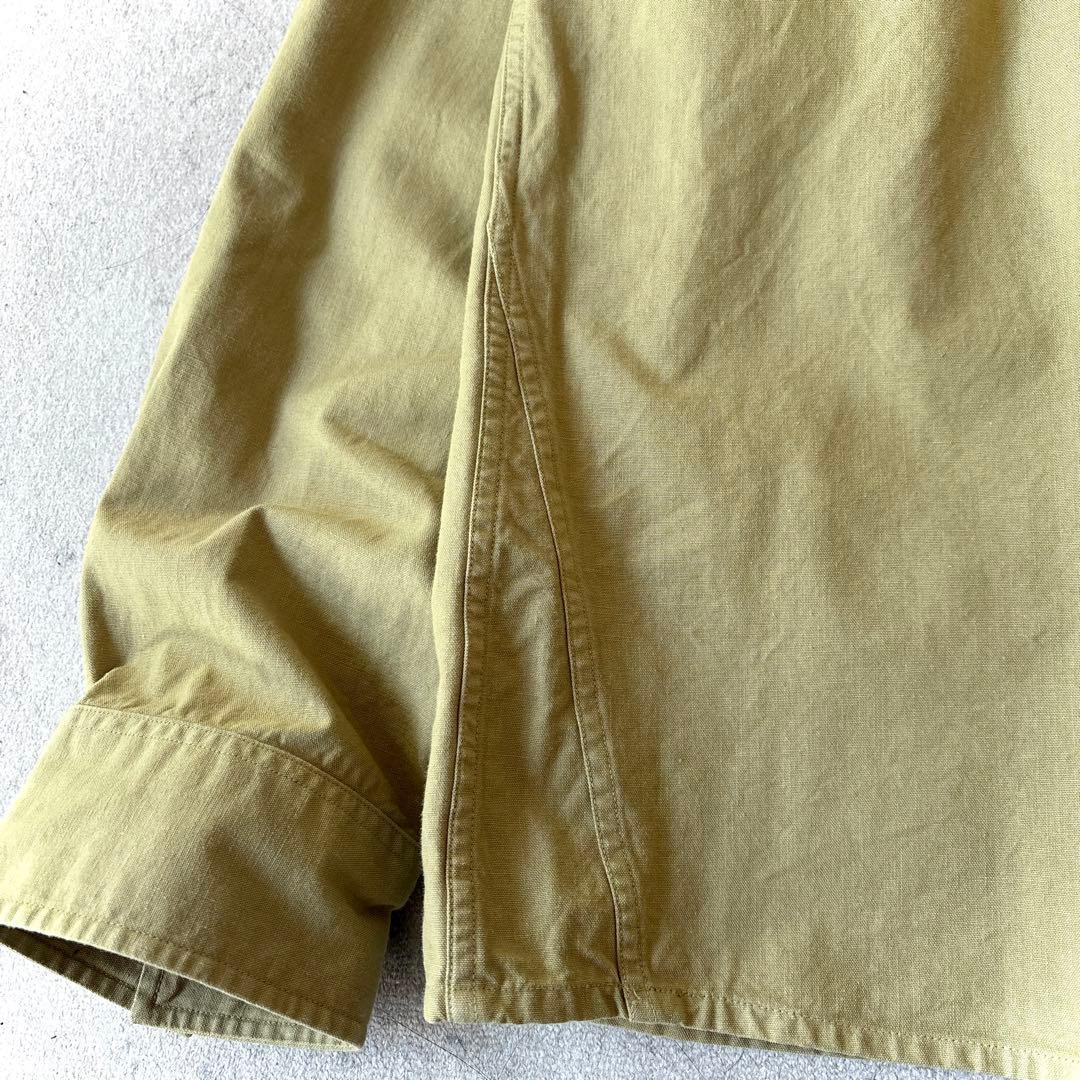 美品 MHL. XL コットン 長袖 シャツ 黄色 イエローマーガレットハウエル