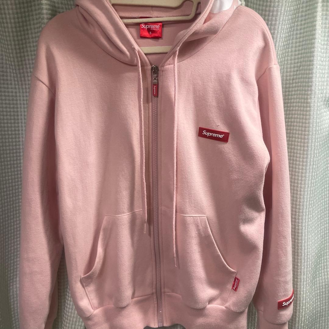 Supreme ピンク フルジップパーカー