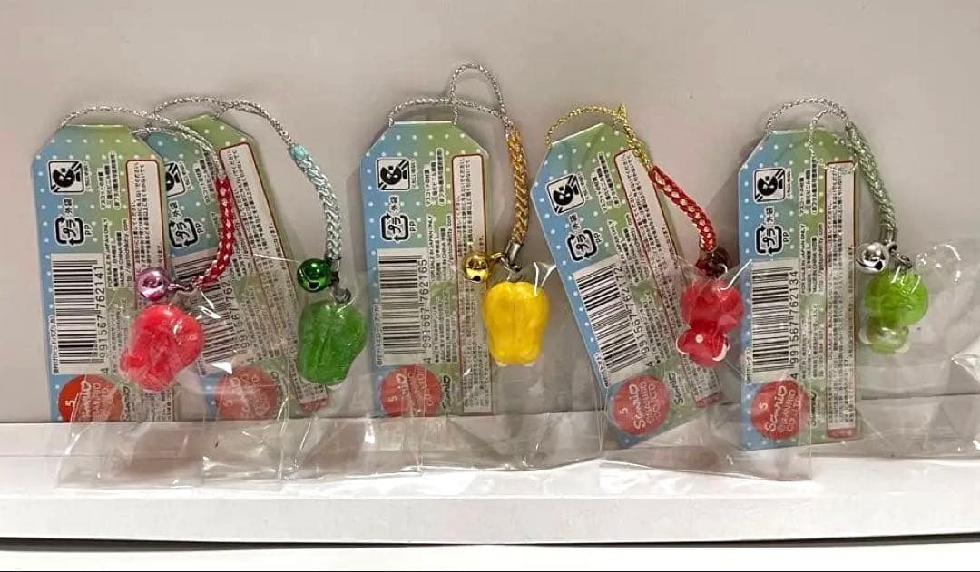 魚*魚様 ハローキティ 根付 ストラップ　夏野菜バージョン 5種セット