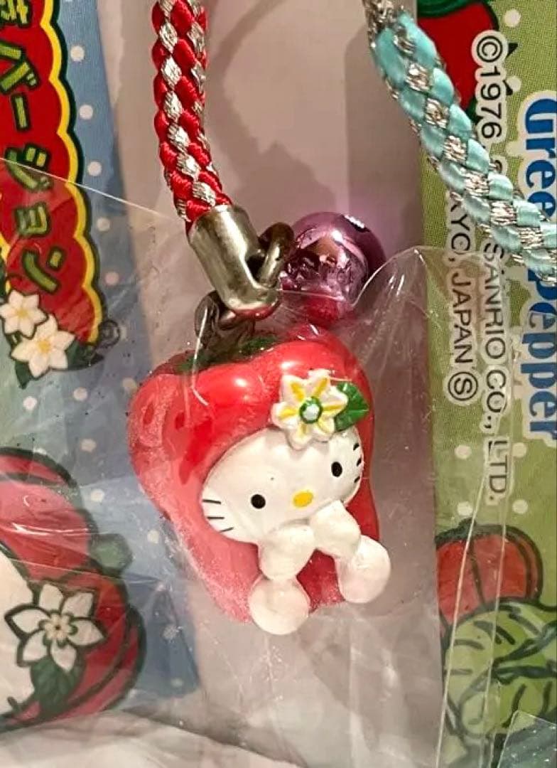 魚*魚様 ハローキティ 根付 ストラップ　夏野菜バージョン 5種セット