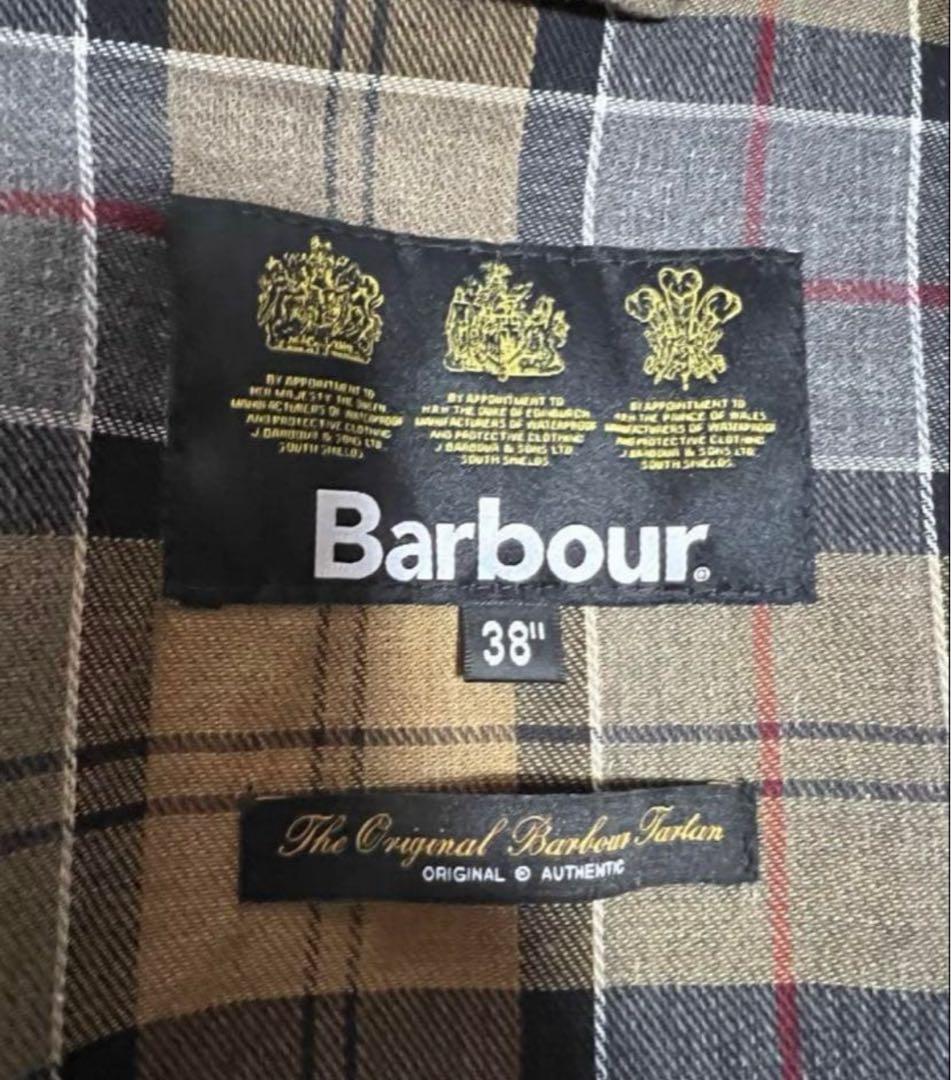 Barbour ステンカラーコート 38インチ ネイビー