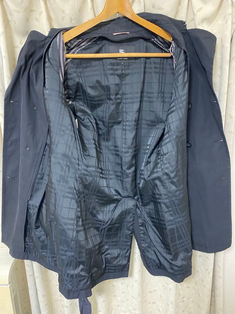 バーバリー トレンチコート LLサイズ 美品 日本製 ブラック　メンズ 紳士