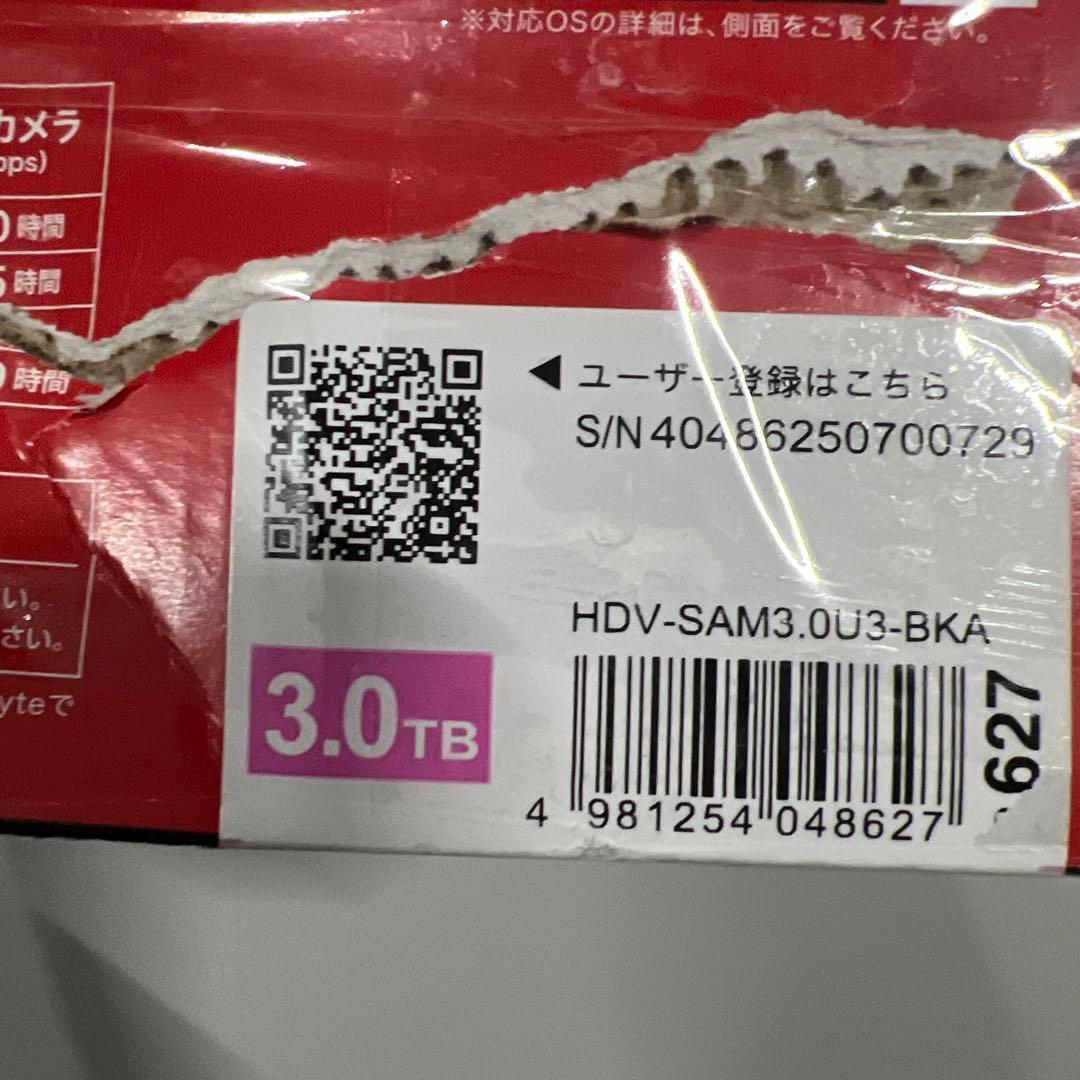BUFFALO 3TB 外付けHDD HDV-SAM3.0U3-BKA