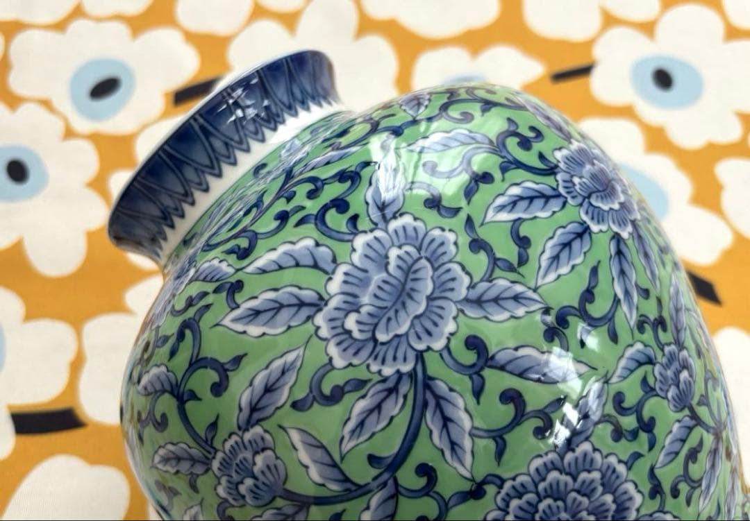 SALE✩.*˚美濃焼 三洋陶器 龍峰窯 花風流 染付花瓶