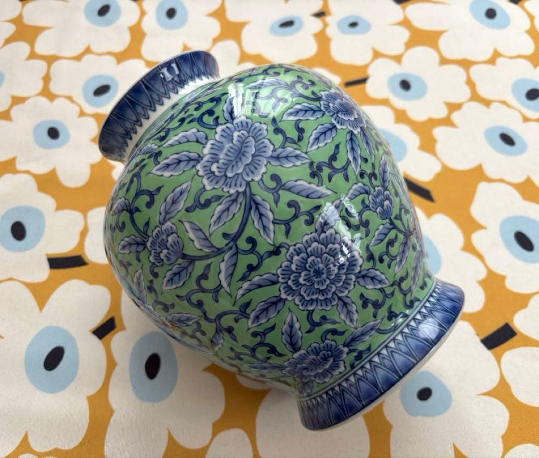 SALE✩.*˚美濃焼 三洋陶器 龍峰窯 花風流 染付花瓶