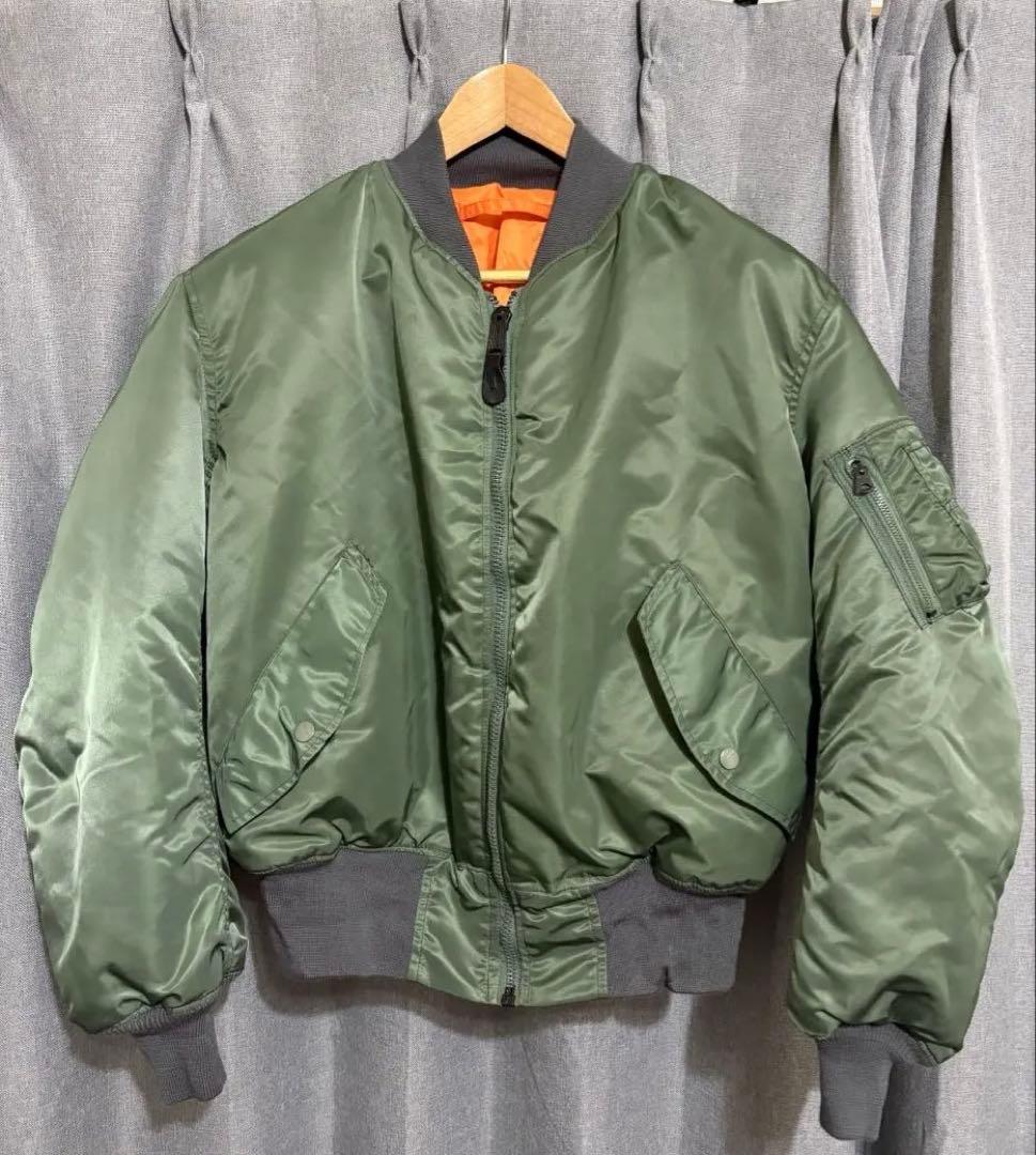 米軍　GREENBRIER MA-1 セージ デッドストック L 極美品