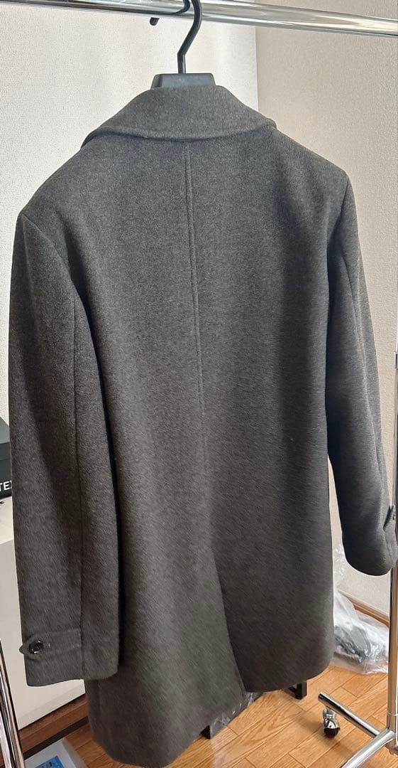 美品BEAUTY&YOUTH PE メルトン バルカラーコート DK.BROWN