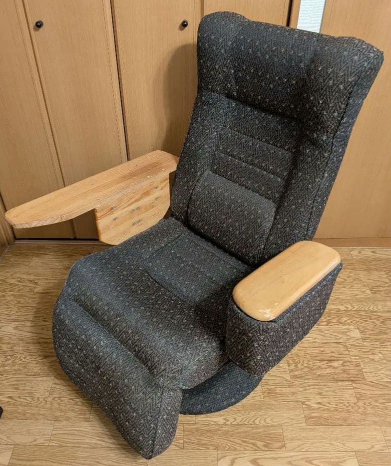 リクライニングチェア オットマン フルフラット 椅子 アームレスト