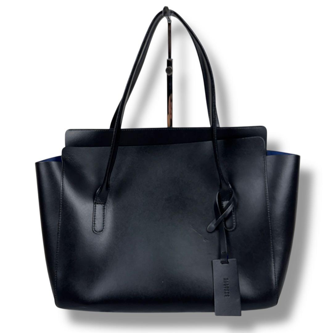 バーニーズニューヨーク レザートート バック ショルダーバック肩がけ 黒 本革