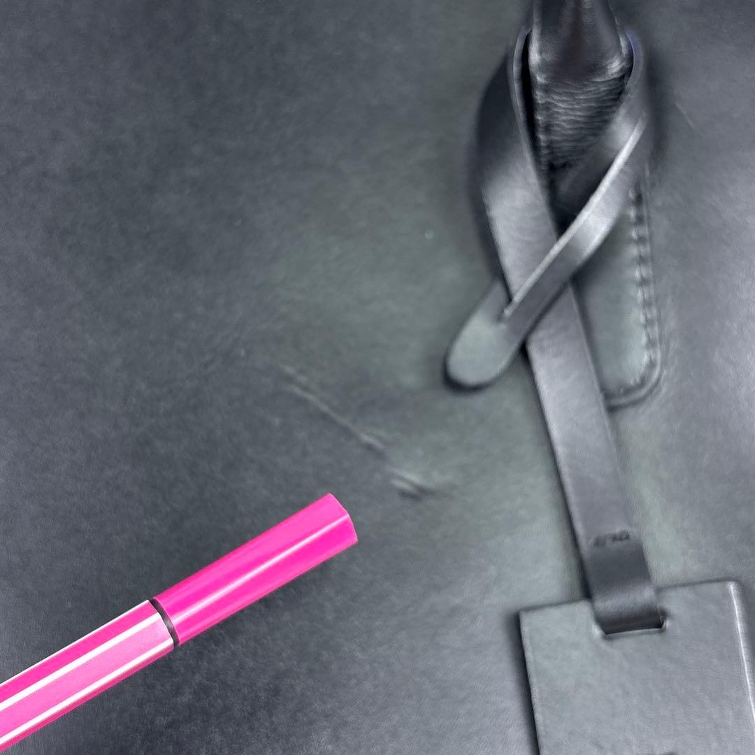 バーニーズニューヨーク レザートート バック ショルダーバック肩がけ 黒 本革