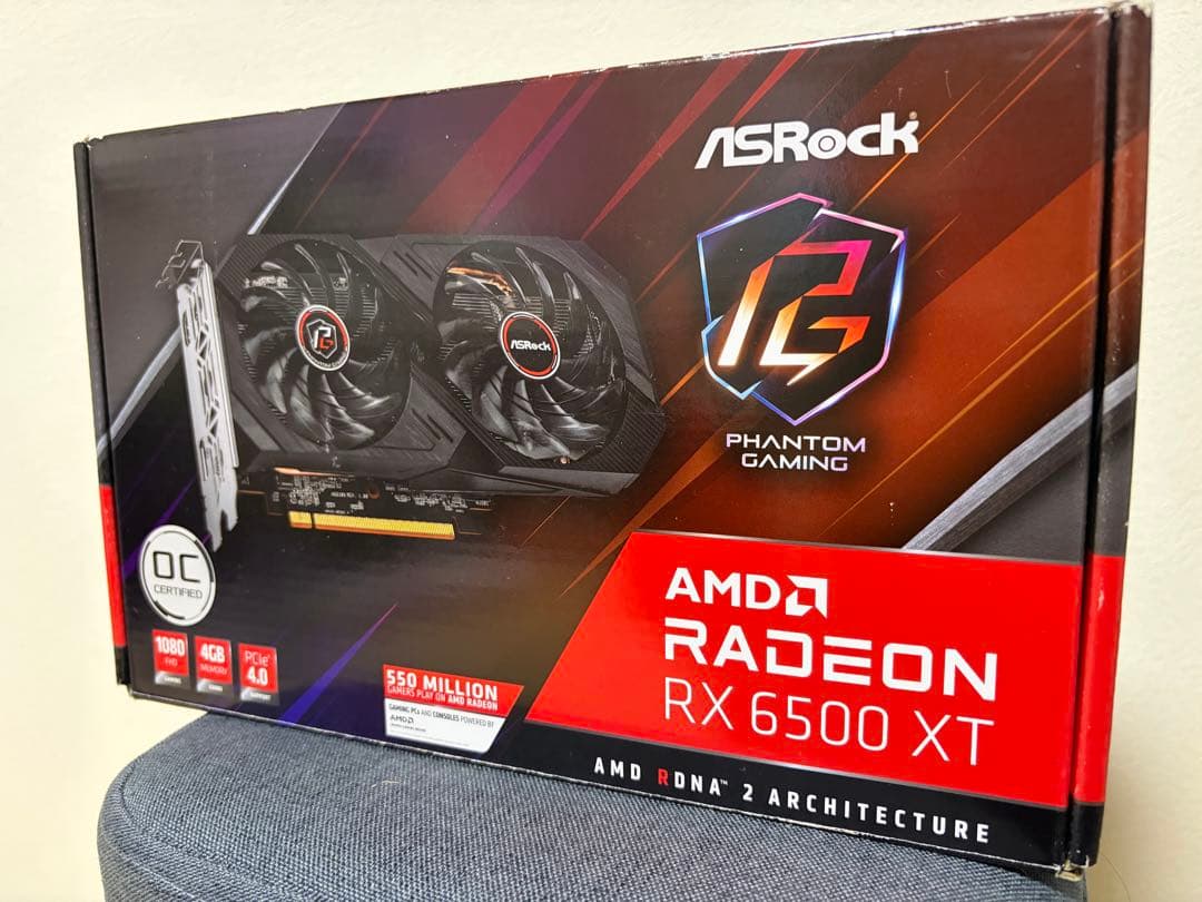 ASRock Radeon RX 6500 XT グラフィックボード 4g