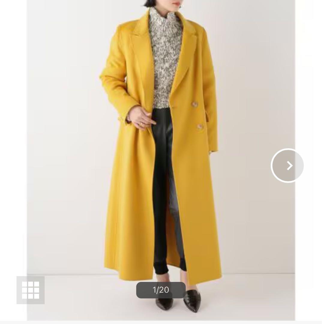 【新品・未使用】ALMA ROSA COAT★ロングコート　イエロー　42
