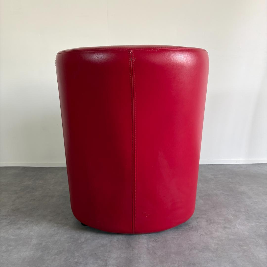 赤 レザー調 1Pチェア【B】