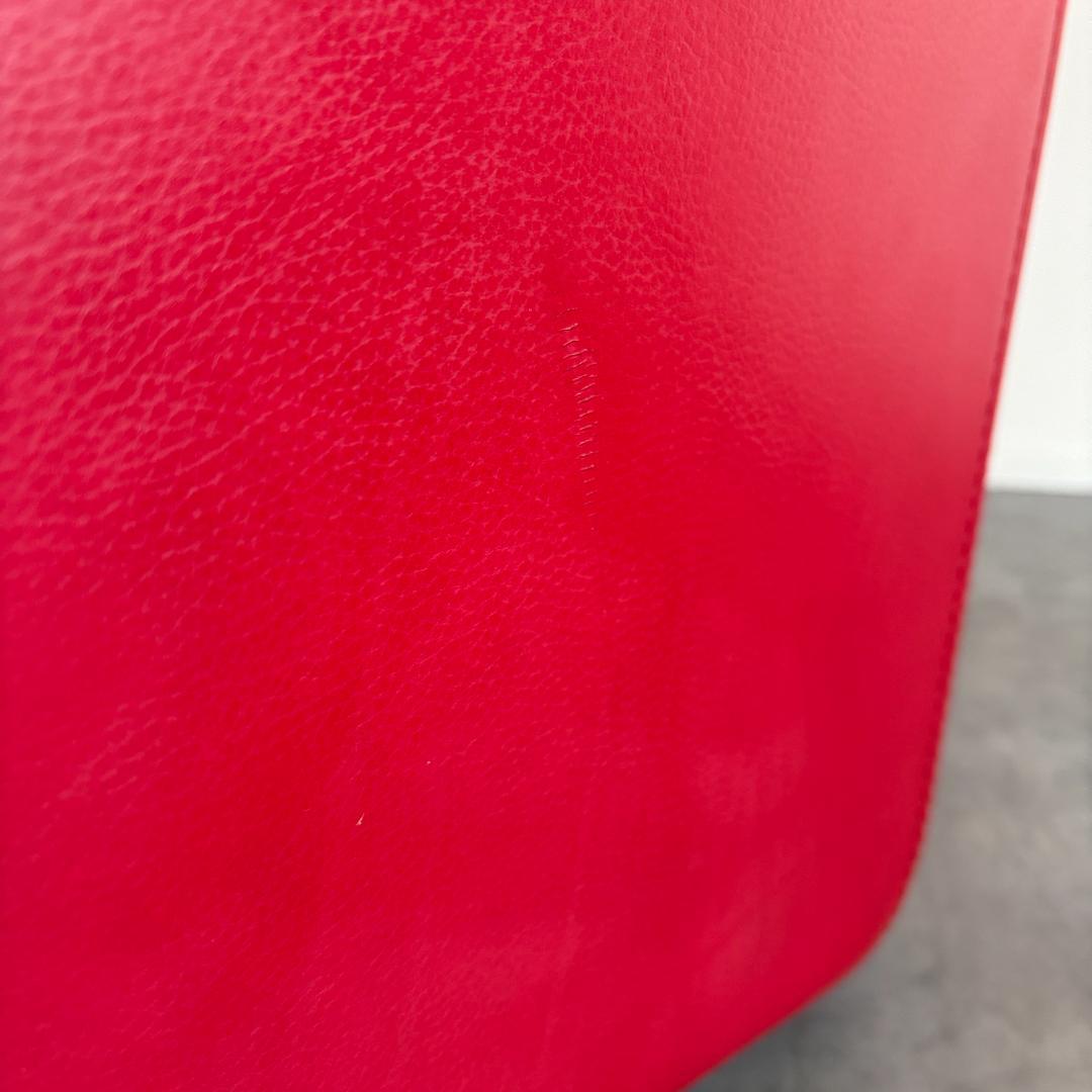 赤 レザー調 1Pチェア【B】